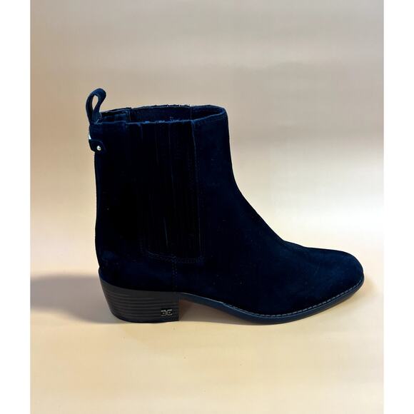 Sam Edelman Women's Ankle Booties Boots Heeled Black Suede Size 8 - Picture 3 of 5